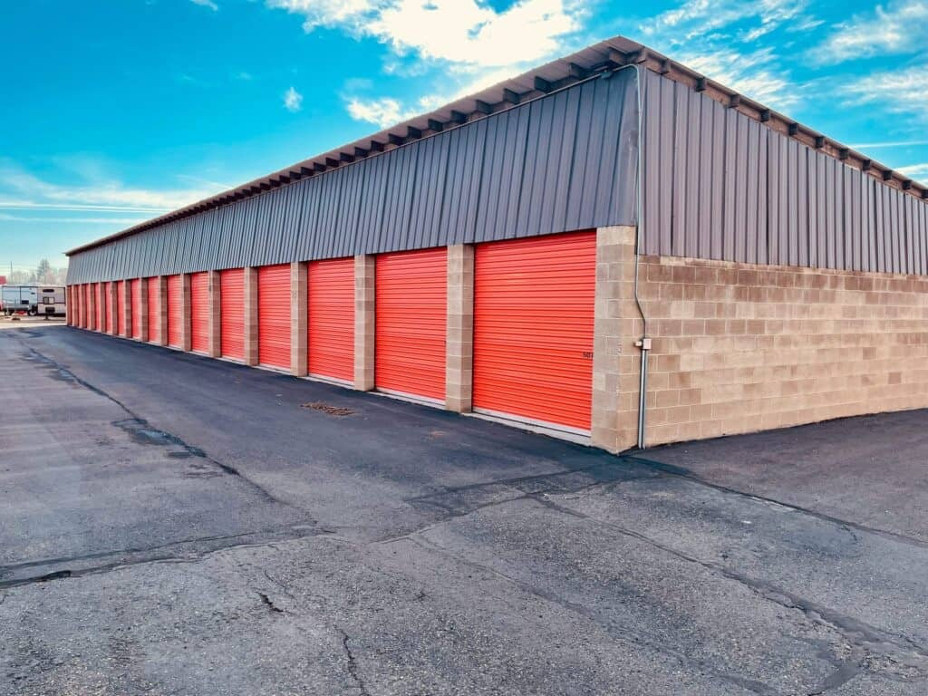 row of orange commercial garage doors commercial garage door repair knoxville tn